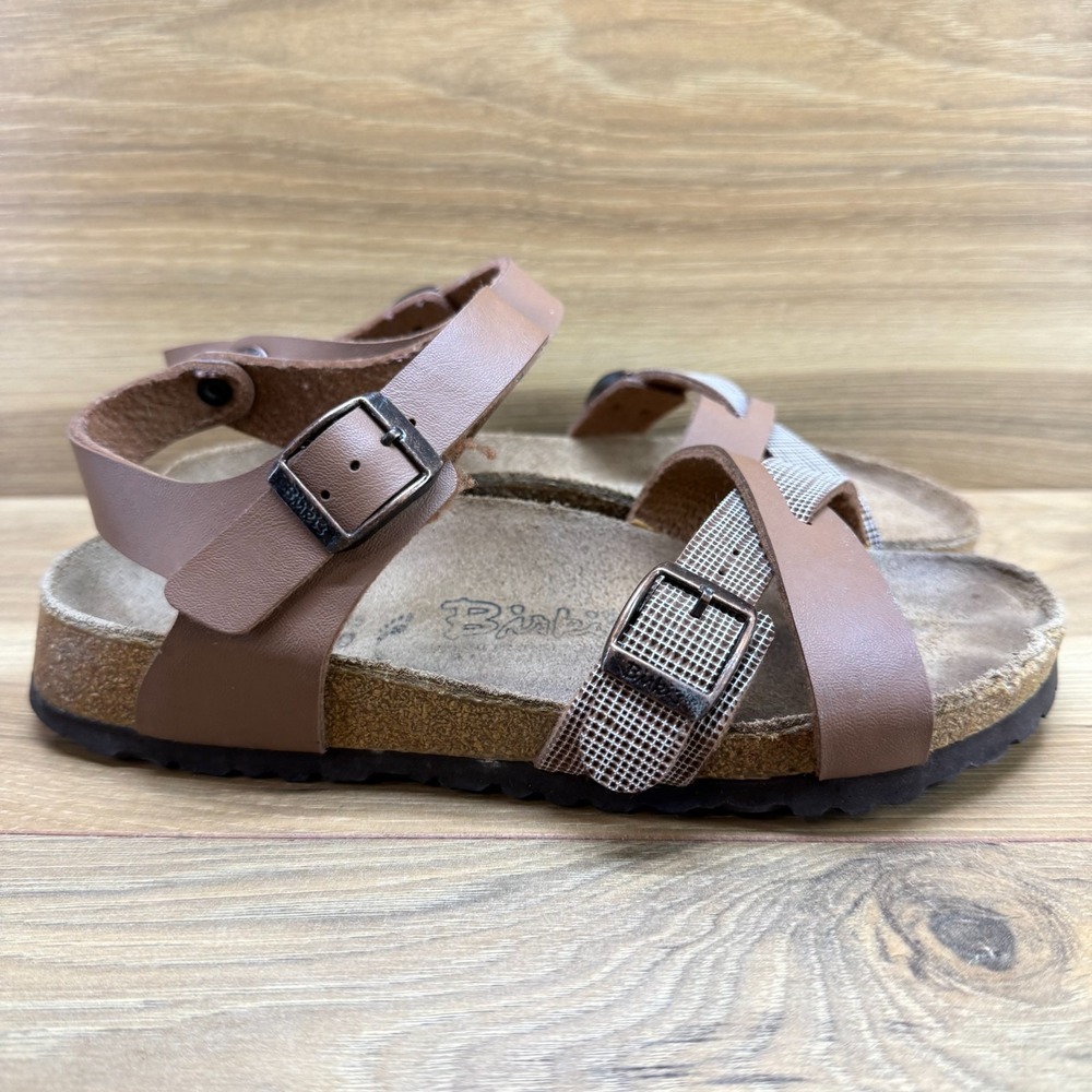 Birkenstock FLAWED Birkis Lille Sandals‎ Womens 5 N EU 36 Brown Ankle Strap